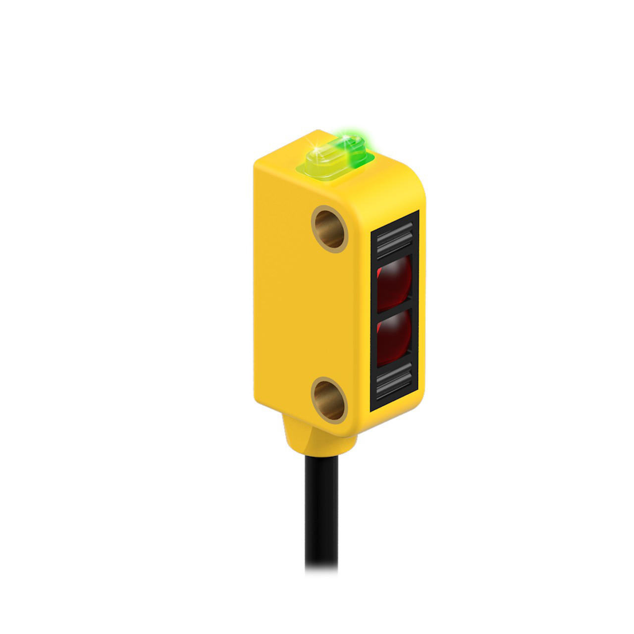 Banner Engineering Photoelectric Sensor; Fixed-Field Background Suppression; Rectangular; 50mm Cutoff Range; 10-30VDC; PNP; Light Operate; M8 Pigtail QD